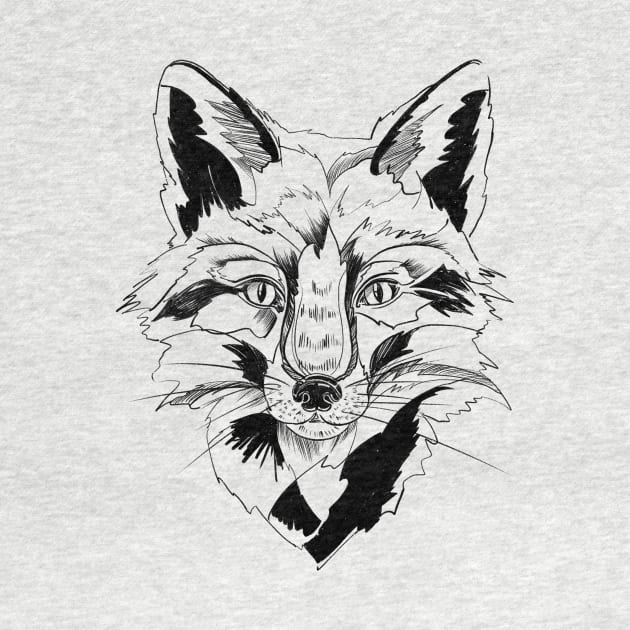 Cute Fox Sketch by meridiem